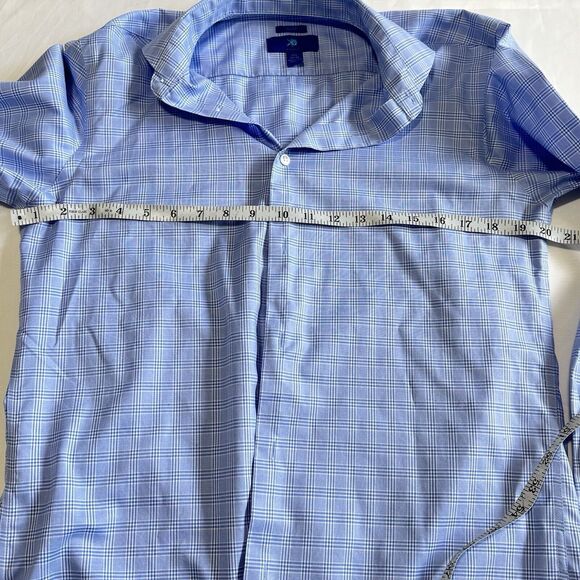 Egara Non-Iron Men’s Blue Shirt Sz 34/35 15.5 Slim Fit Button Down Long Sleeve - Picture 5 of 8